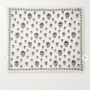 Alexander McQueen Monochrome Skull Pattern Scarf